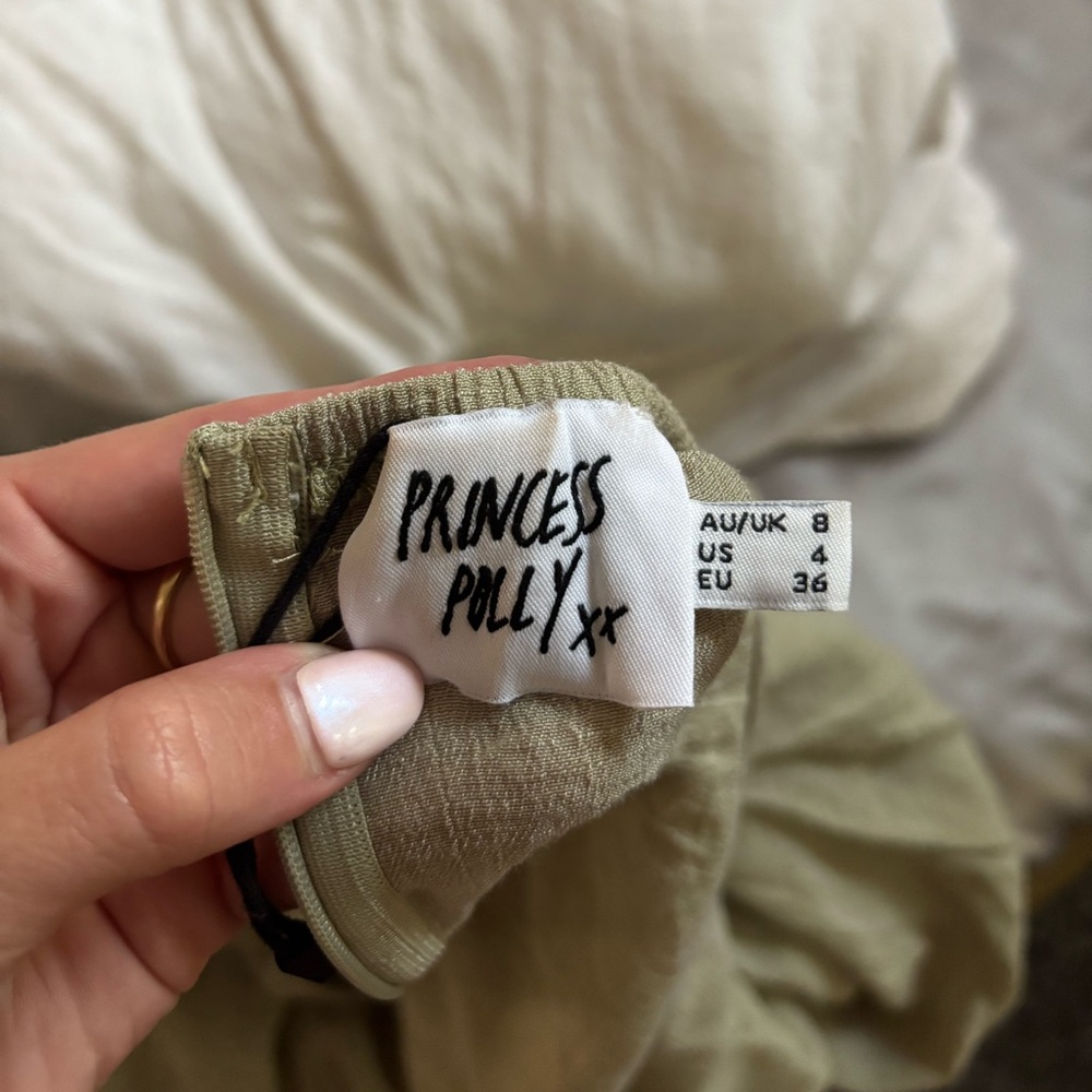 Princess Polly Warra Mini Dress in Sage - Picture 6 of 6